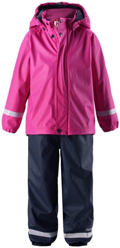 Yttertøy Joki, rosa regnsett med fleecefòr fra Reima – Mio Trend