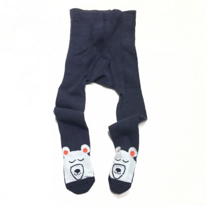 Sokker og strømpebukser Blå strømpebukse til baby med bamse – Mio Trend