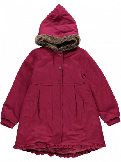 Name It Nitmalie rød/rosa ullkåpe fra Name It – Mio Trend