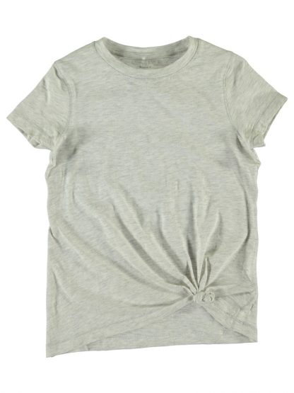 Name It Grå t-skjorte med knyting fra Name It, Nitknude – Mio Trend