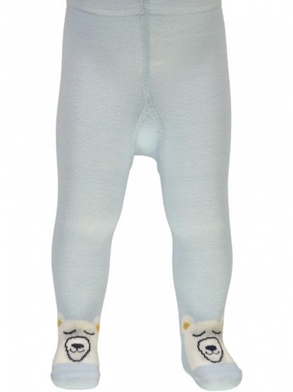 Sokker og strømpebukser Lys blå strømpebukse til baby med bamse – Mio Trend