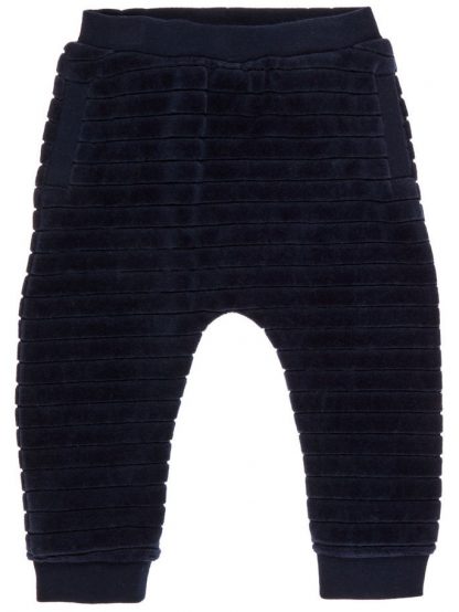 Name It Mørke blå velourbukse til baby – Mio Trend
