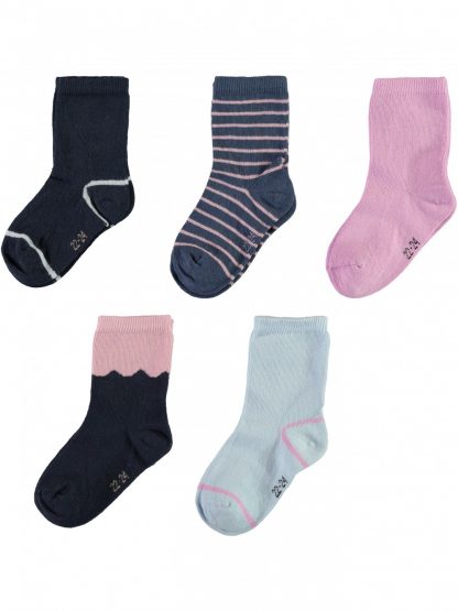 Sokker og strømpebukser 5 pk sokker i bomull, lilla – Mio Trend