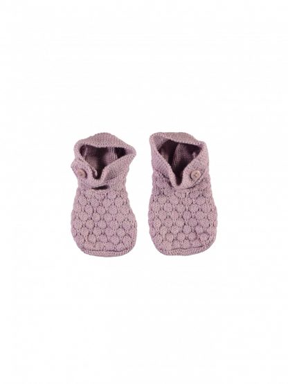 Sokker og strømpebukser Lilla strikkesokker, slippers til baby – Mio Trend