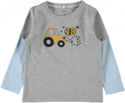 Name It Grå genser med traktor – Mio Trend