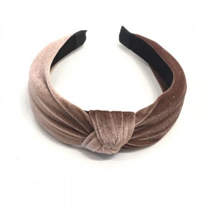 Zuzanna G The Love Knot beige hårbøyle i velour – Mio Trend