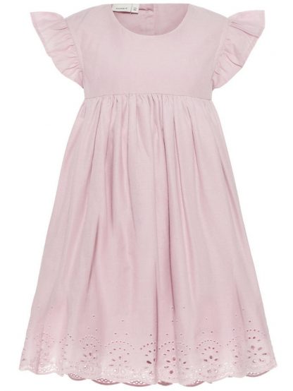 Name It Erdina rosa kjole med blonder – Mio Trend