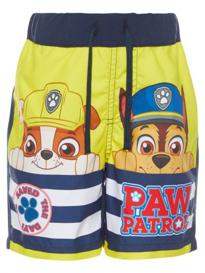 Shorts Paw Patrol blå og gul badeshorts – Mio Trend