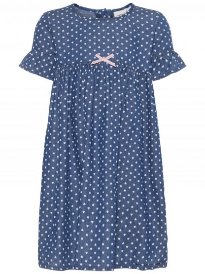 Name It Blå denimkjole med hjerter – Mio Trend