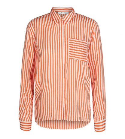 Co`couture Sunset Stripe, orange stripete skjorte – Mio Trend