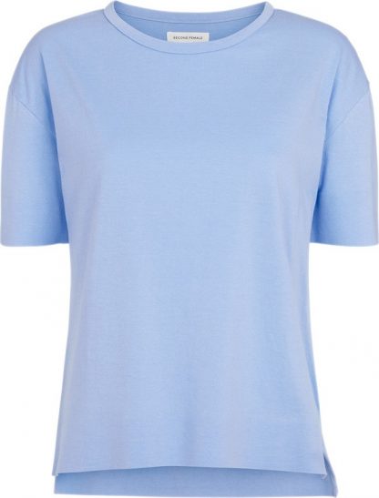 Second Female Mino lyse blå t-skjorte – Mio Trend