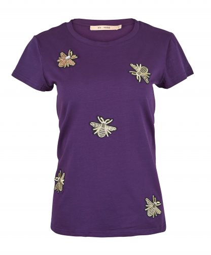 Rue de Femme Bee lilla t-skjorte – Mio Trend