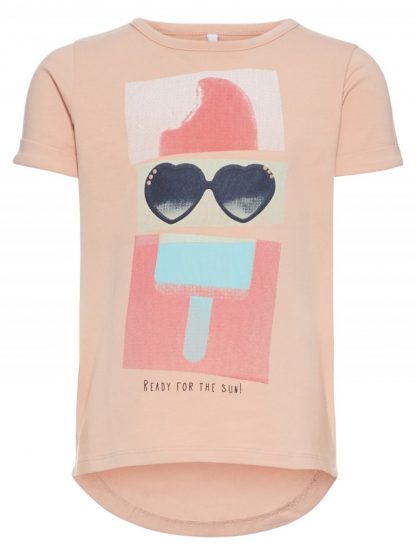 T-skjorter Derikke rosa t-skjorte med iskrem – Mio Trend