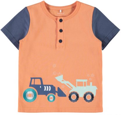 T-skjorter Orange t-skjorte med traktor – Mio Trend