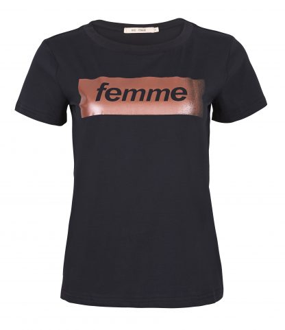 Rue de Femme Femme metal tee, oransje – Mio Trend