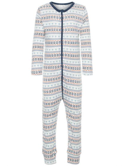 Name It pysjamas i ull – Nattøy Willit mønstrete pysjamas i ull – Mio Trend