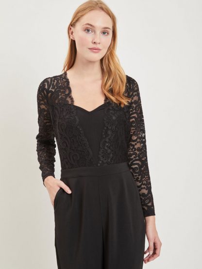 Vila jumpsuit med blonder