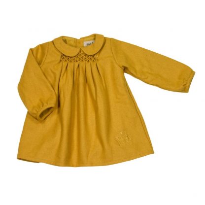 Gul kjole fra MeMini – Memini Mary gul kjole i ull – Mio Trend