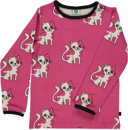 Småfolk genser med katt – Småfolk rosa genser med katt – Mio Trend