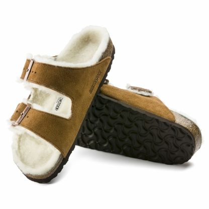 Birkenstock sandaler med pels – Birkenstock brun sandal med pels Birkenstock  – Mio Trend