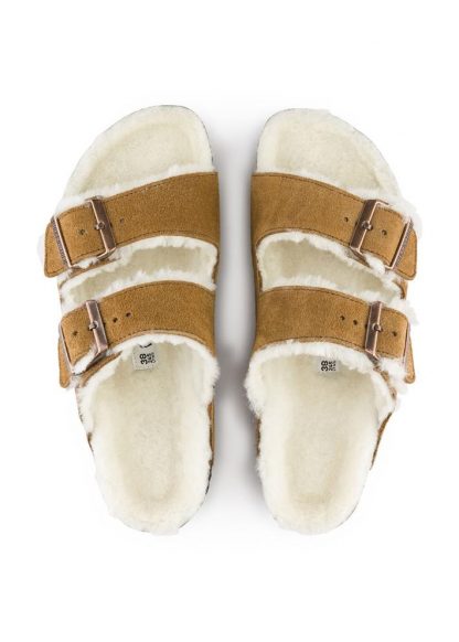 Birkenstock sandaler med pels