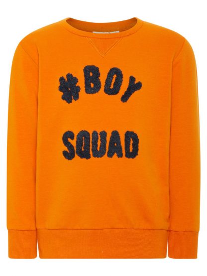 Oransje genser til barn – Name It oransje collegegenser – Mio Trend