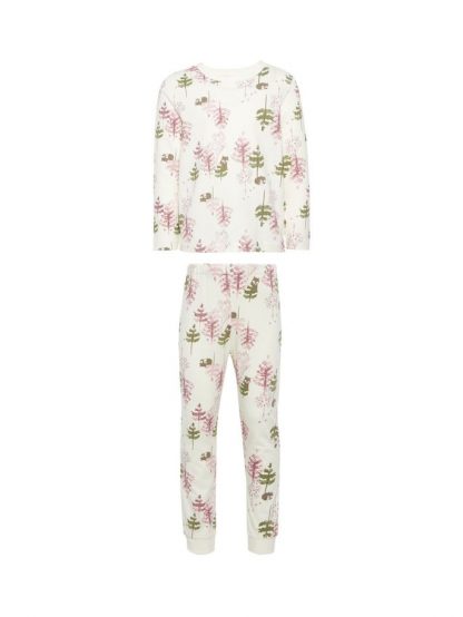Name It pysjamas, off white – Nattøy pysjamas bukse og genser off white – Mio Trend