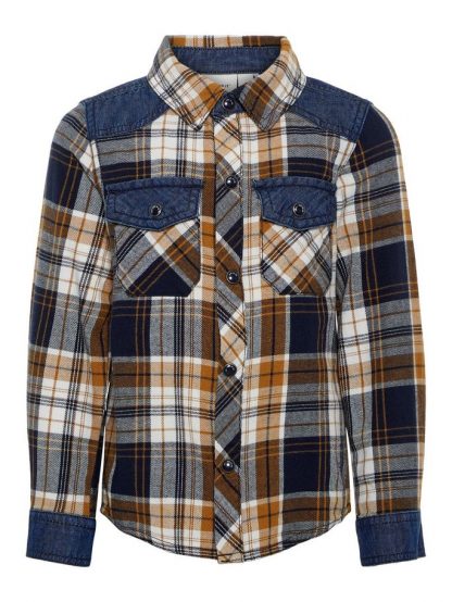 Name It skjorte med ruter – Skjorter og vester skjorte med ruter og denim  – Mio Trend