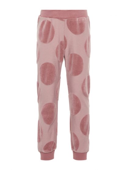 Rosa bukse til jente – Name It rosa bukse med rundinger i velur – Mio Trend