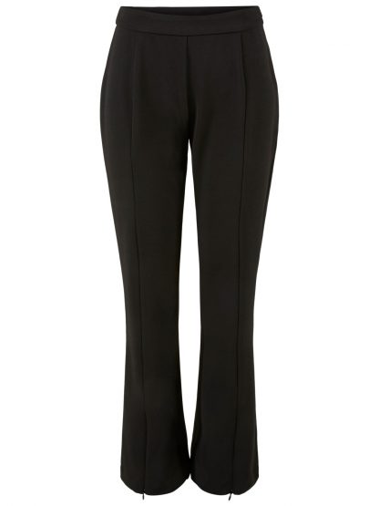 sort bukse med sleng – Y.A.S sort bukse med sleng og splitt – Mio Trend