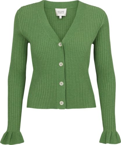 Second Female grønn strikkejakke – Second Female grønn cardigan Mariella  – Mio Trend