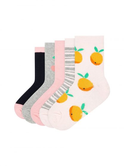 Name It sokker jente – Sokker og strømpebukser 5 pk sokker i bomull til jente – Mio Trend
