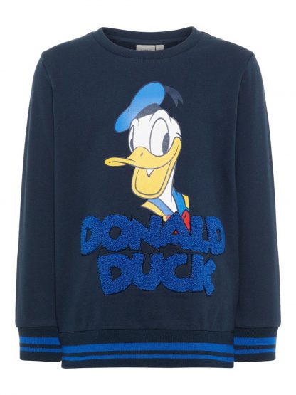 Donald genser til barn – Name It blå Donald Duck genser  – Mio Trend