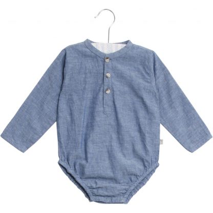 Wheat skjortebody – Wheat blå skjortebody Victor – Mio Trend