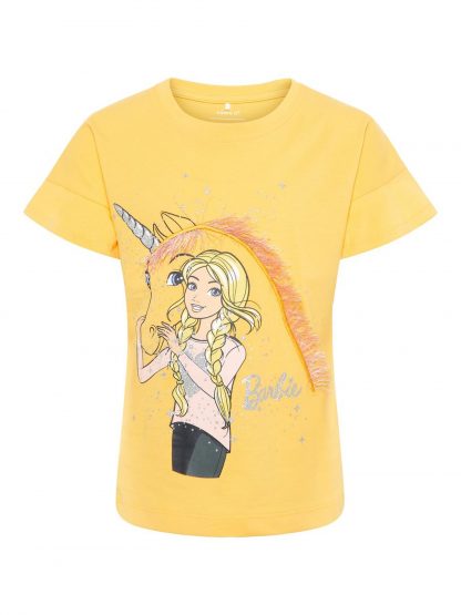 Barbie t-skjorte til barn – T-skjorter gul t-skjorte med Barbie – Mio Trend