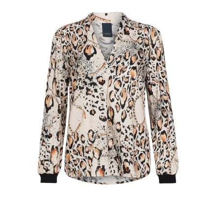 Bluse leopardmønster – Luxzuz One Two bluse i leopard – Mio Trend