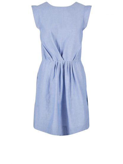 Kort blå kjole yas – Y.A.S blå kjole med knyting – Mio Trend