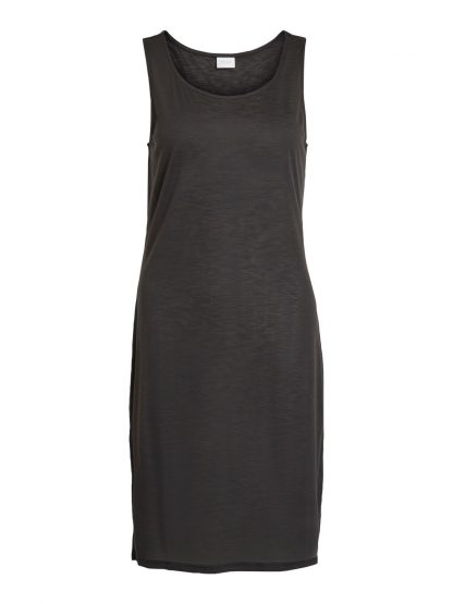 Vila sort kjole – Vila sort enkel kjole – Mio Trend