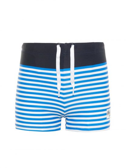 Badebukse til barn – Name It blå stripete badebukse  – Mio Trend
