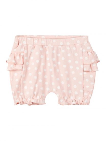 Shorts til baby jente – Shorts rosa shorts med prikker – Mio Trend