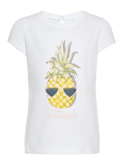 Name It t-skjorte ananas – T-skjorter hvit t-skjorte med ananans – Mio Trend