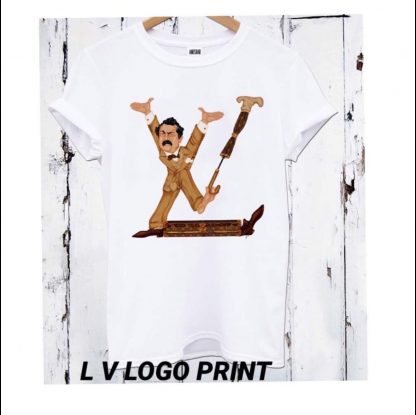 Louis Vuitton t-skjorte – Pusher Agency Louis Vuitton t-skjorte logo print – Mio Trend