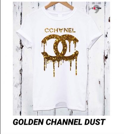 Chanel T-skjorte – Pusher Agency Chanel t-skjorte Golden Dust – Mio Trend