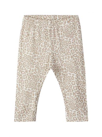 Leopardbukse til baby Name It – Name It leggings leopardmønster – Mio Trend