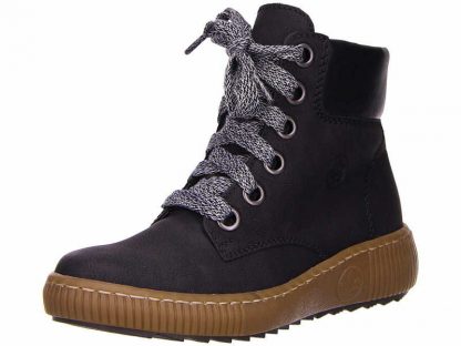 Rieker sko skolett – Støvletter og boots sort snørestøvlett  – Mio Trend