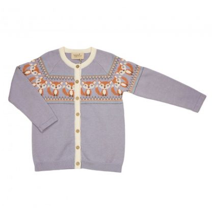 Lilla cardigan Memini – Memini Fox cardigan lavendel – Mio Trend