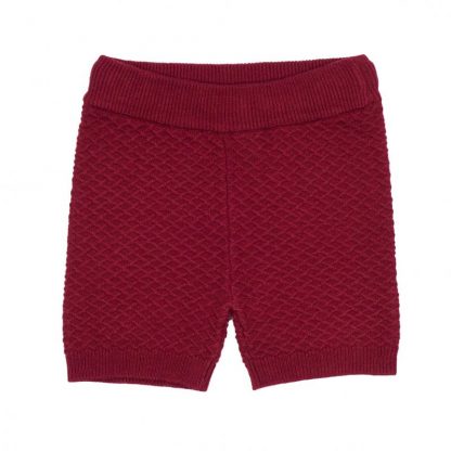 Memini shorts, rød ullshorts.  – Shorts rød strikkeshorts Jim – Mio Trend