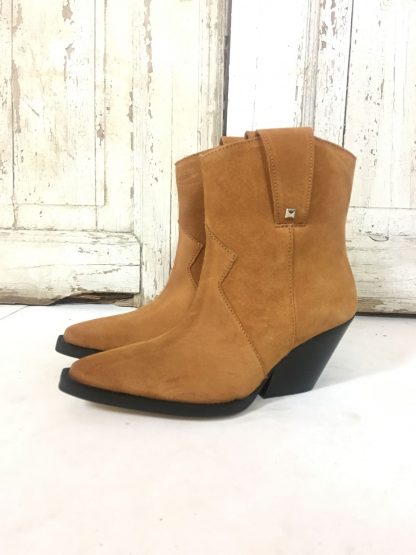 Cowboy boots dame, brune boots.  – Copenhagen Shoes brun cowboyboots Maggie – Mio Trend