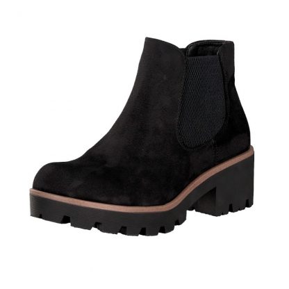 Rieker sko svart – Støvletter og boots sort ankelstøvlett kraftig såle – Mio Trend