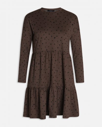 Sisters Point brun kjole – Sisters Point brun kjole med prikker Vanna – Mio Trend